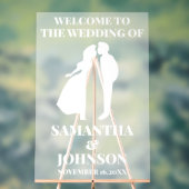 Frosted Acrylic White Wedding Welkomstbord Acryl Bord (Neutraal)