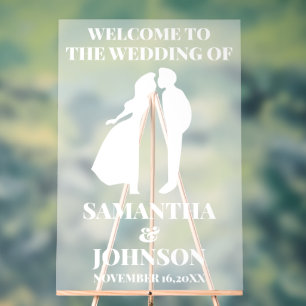 Frosted Acrylic White Wedding Welkomstbord Acryl Bord