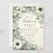 Frosted Anemone Winter Christmas Kaart (Voorkant)