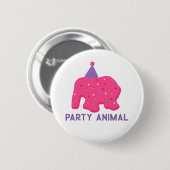 Frosted Animal Cookie Birthday Party Button (Voorkant /achterkant)