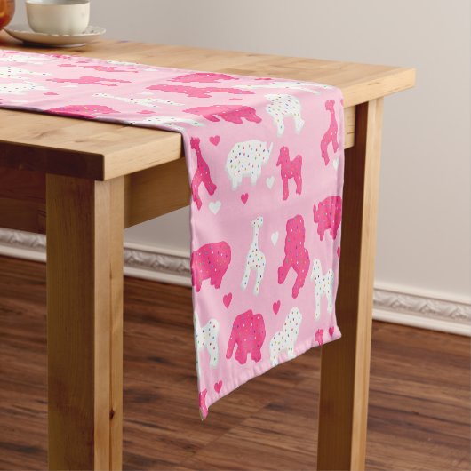 Frosted Animal Cookie Birthday Party Table Runner Korte Tafelloper (Voorbeeld)