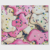 Frosted Animal Cookie Pattern Cadeaupapier (Vlak)