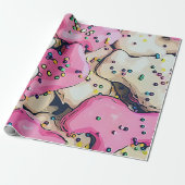 Frosted Animal Cookie Pattern Cadeaupapier (Uitgerold)