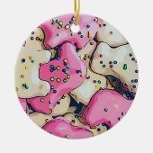 Frosted Animal Cookie Pattern Keramisch Ornament (Voorkant)