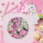 Frosted Animal Cookie Pattern Papieren Bordje (Feest)