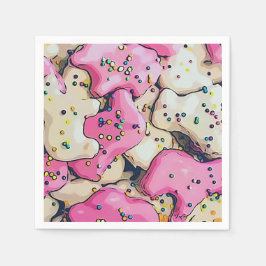 Frosted Animal Cookie Pattern Servet