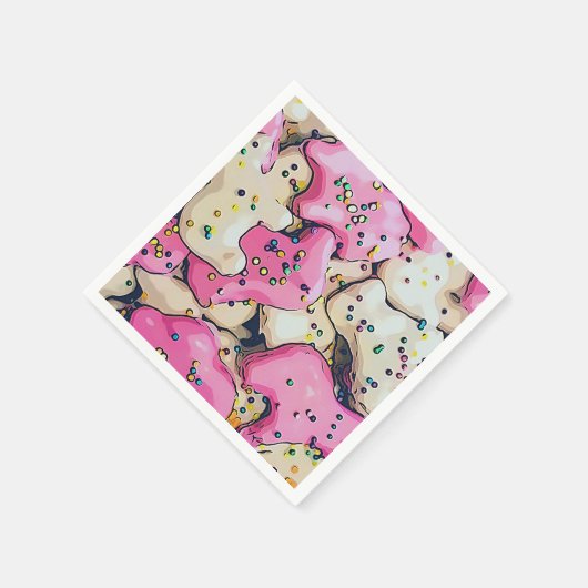 Frosted Animal Cookie Pattern Servet (Hoek)
