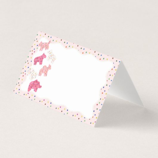 Frosted Animal Cookies Plaats Card Table Decor Kaart (Voorkant)