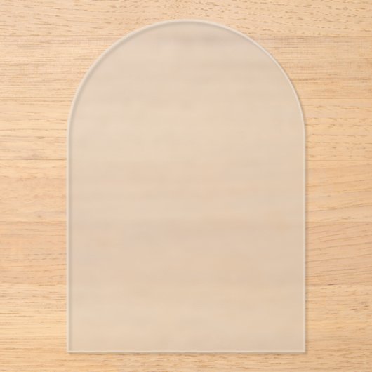 Frosted Arch Acrylic Invitations for Special Event Acryl Uitnodigingen (Voorkant)