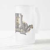 Frosted Beer Glass (10 oz. & 16 oz.) Matglas Bierpul (Voorkant rechts)