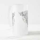 Frosted Beer Mok: Buffalo's op de vlucht Matglas Bierpul (Voorkant links)