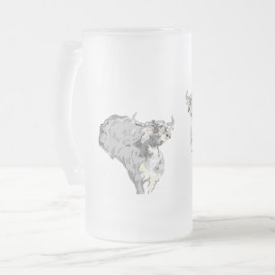 Frosted Beer Mok: Dorstig als een buffel Matglas Bierpul