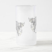 Frosted Beer Mok: Dorstig als een buffel Matglas Bierpul (Center)