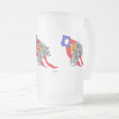 Frosted Beer Mok: Eagle Matglas Bierpul (Voorkant rechts)
