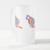 Frosted Beer Mok: Eagle Matglas Bierpul (Voorkant links)