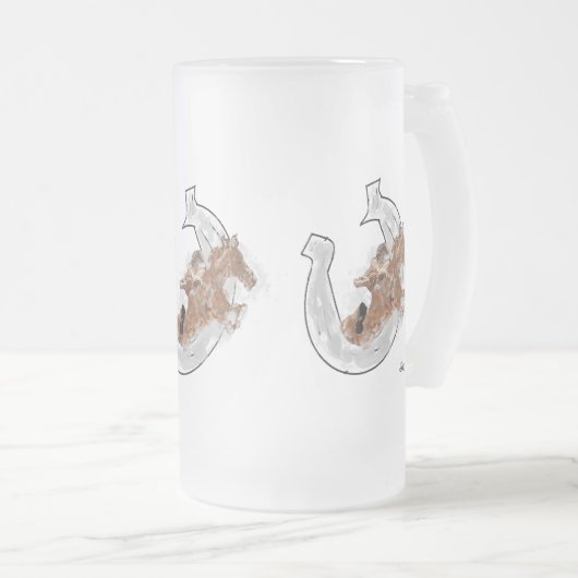 Frosted Beer Mok : Lucky (Voorkant rechts)