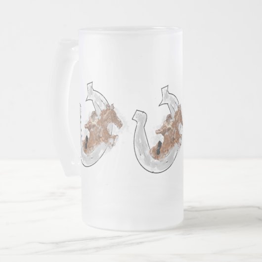 Frosted Beer Mok : Lucky (Voorkant links)