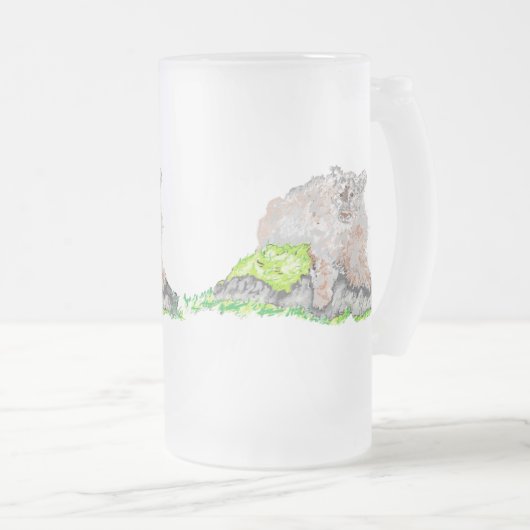 Frosted Beer Mok: Puma Matglas Bierpul (Voorkant rechts)