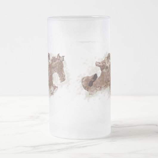 Frosted Beer Mok: Winst in het Zand Matglas Bierpul (Center)