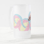 Frosted Beer Mug  : Football In Motion . Matglas Bierpul (Voorkant links)