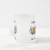 Frosted Beer Mug Matglas Koffiemok (Voorkant links)