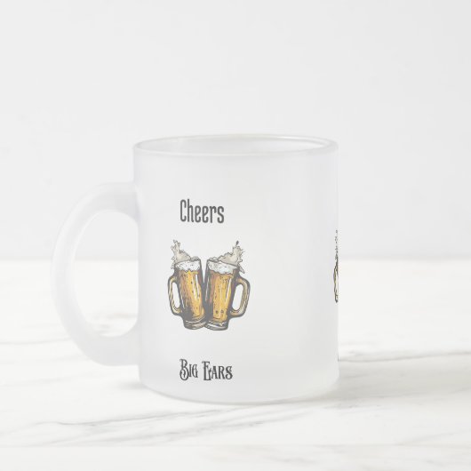 Frosted Beer Mug Matglas Koffiemok (Links)