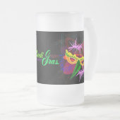 Frosted Beer, Soda Mok-Mardi Gras Matglas Bierpul (Voorkant rechts)