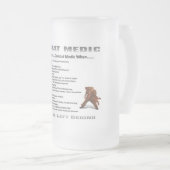 Frosted Beer Stein Combat Medic Matglas Bierpul (Voorkant rechts)