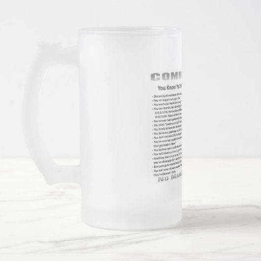 Frosted Beer Stein Combat Medic Matglas Bierpul (Links)