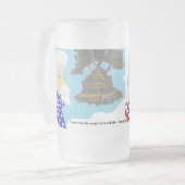 FROSTED BEERMUG : AFHANKELIJKHEIDSDAG 4 JULI MATGLAS BIERPUL (Voorkant links)