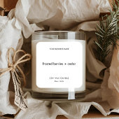 Frosted Berries + Cedar | minimalistische winter Vierkante Sticker