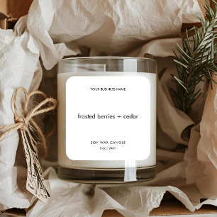 Frosted Berries + Cedar minimalistische winter Vierkante Sticker