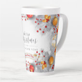 Frosted Berries Christmas (volledig Afbeelding) Latte Mok (Rechterhoek)