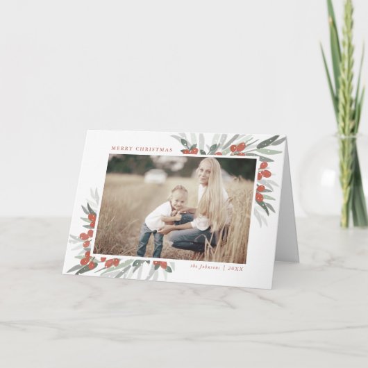 Frosted Berries Foto Wenskaart Kaart (Voorkant)