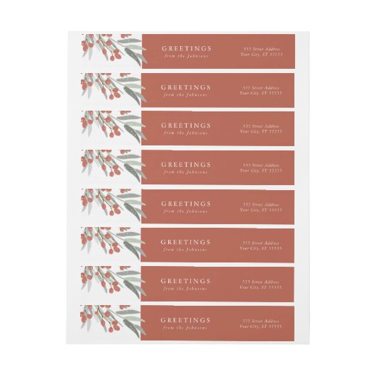 Frosted Berries wikkelen zich rond het retouradres (Vel)