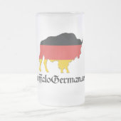 Frosted Bison Beer Stein Matglas Bierpul (Center)