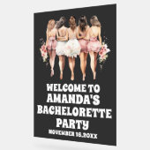 Frosted Black Acryl Bachelorette Welkom Teken Acryl Bord (Hoek)