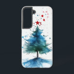 Frosted Bloom Samsung Galaxy Hoesje<br><div class="desc">Een zachte blauwe bloem bloeit in ijzige elegantie,  tegen een besneeuwde waas.</div>
