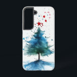 Frosted Bloom Samsung Galaxy Hoesje<br><div class="desc">Een zachte blauwe bloem bloeit in ijzige elegantie,  tegen een besneeuwde waas.</div>