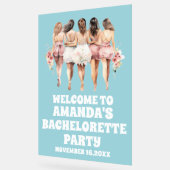 Frosted Blue Acryl Bachelorette Welkom Teken Bord (Hoek)