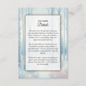 Frosted Blue Birch Forest Wedding Informatiekaartje (Voorkant)