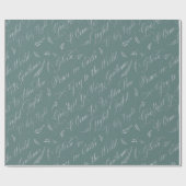 Frosted Blue Carols Cadeaupapier (Vlak)