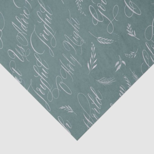 Frosted Blue Carols Tissuepapier (Detail)