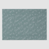 Frosted Blue Carols Tissuepapier (Voorkant)