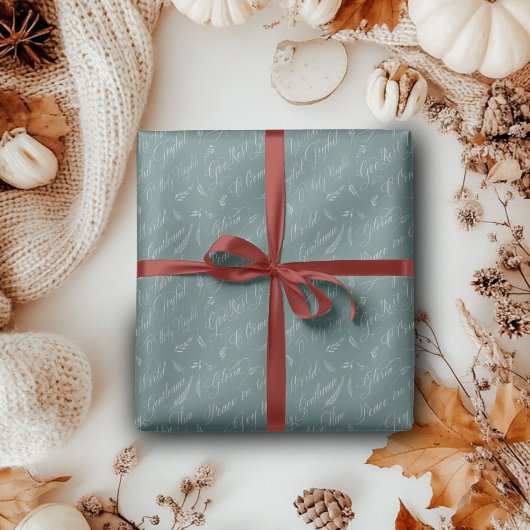 Frosted Blue Carols Tissuepapier