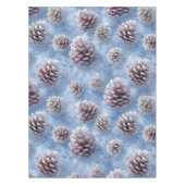 Frosted Blue Pinecones Pattern Sierkussen Tafelkleed (Voorkant)