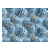 Frosted Blue Pinecones Tafelkleed (Voorkant (Horizontaal))
