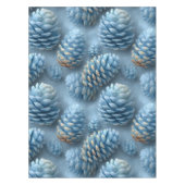 Frosted Blue Pinecones Tafelkleed (Voorkant)