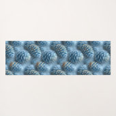 Frosted Blue Pinecones Yogamat (Achterkant (horizontaal))