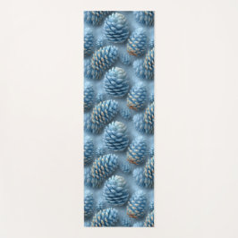 Frosted Blue Pinecones Yogamat